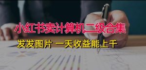 小红书的卖计算机二级合辑，发发图 一天收入能过千-番茄副业网