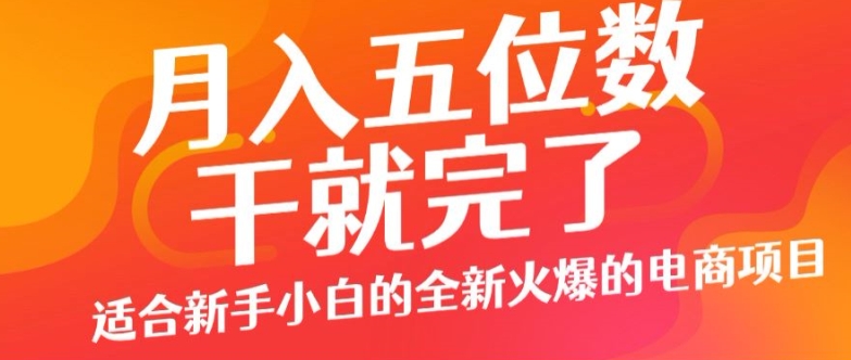 月入五位数，干就完了， 适宜新手入门一个全新的火热的电商项目-番茄副业网