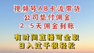 微信视频号独家代理AB卡流技术性卖货跑道，一键发布短视频，就可以直接爆排出单，企业垫款提成-番茄副业网
