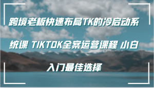 跨境电商老总快速布局TK的冷启系统软件课 TIKTOK软装营销课程 新手新手入门最好的选择-番茄副业网