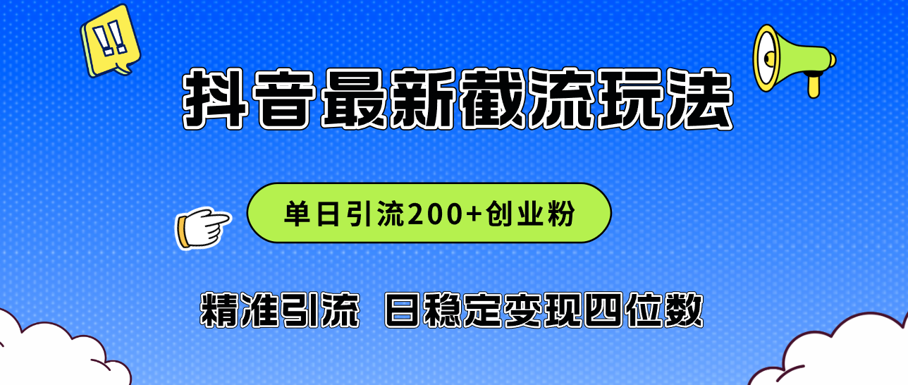 （12197期）2024年抖音评论区最新截流玩法，日引200+创业粉，日稳定变现四位数实操…-番茄副业网