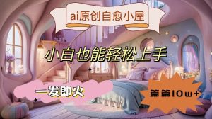 ai原创设计痊愈小房子，新手也可以快速上手，一发即火，每篇10w 【揭密】-番茄副业网