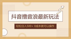 （12217期）抖音撸音浪最新玩法，不需要露脸，小白轻松上手，0成本就可操作，日入500+-番茄副业网