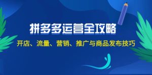 （12264期）2024拼多多运营全攻略：开店、流量、营销、推广与商品发布技巧（无水印）-番茄副业网
