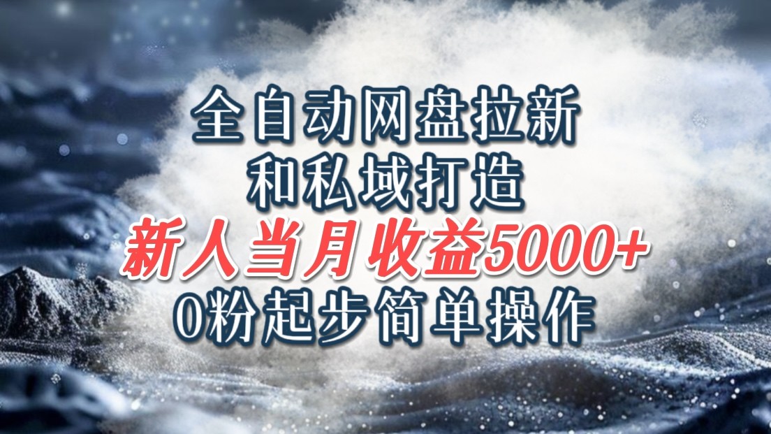 自动式百度云盘引流和公域打造出，0粉发展易操作，新手新手入门当月盈利5000之上-番茄副业网