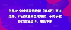 货品IP全域爆款陪跑营【第3期】赛道选择、产品策划到全域爆款,手把手教你打造货品IP,爆款不断-番茄副业网