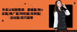 外卖送餐认知能力刷新课：基础篇/新店开业篇/营销推广篇/权利篇/双转篇/主题活动篇/方法篇等-番茄副业网