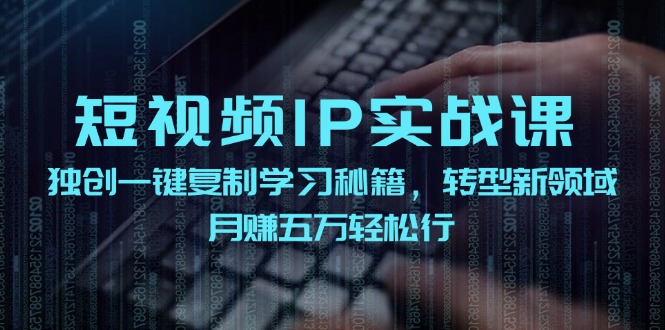 短视频IP实战课，独创一键复制学习秘籍，转战新领域，月赚五万轻松行-番茄副业网