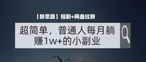 (11980期)【新思路】短剧+网盘拉新,超简单,普通人每月躺赚1w+的小副业-番茄副业网