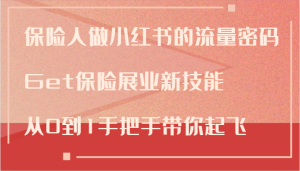 保险人做小红书的流量密码,Get保险展业新技能,从0到1手把手带你起飞-番茄副业网