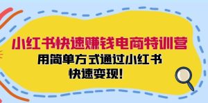 （12133期）小红书快速赚钱电商特训营：用简单方式通过小红书快速变现！-番茄副业网