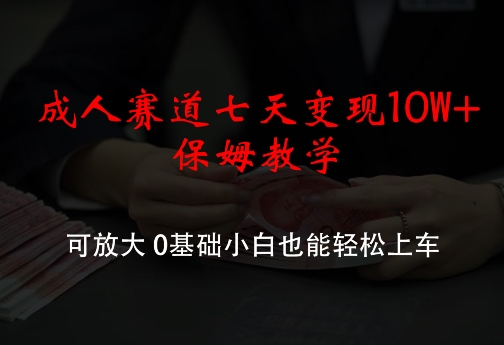 成年人跑道七天转现10W 家庭保姆课堂教学，可变大，0基本新手都可以轻松进入车内【揭密】-番茄副业网