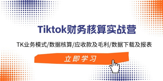 （11978期）Tiktok财务核算实战营：TK业务模式/数据核算/应收款及毛利/数据下载及报表-番茄副业网