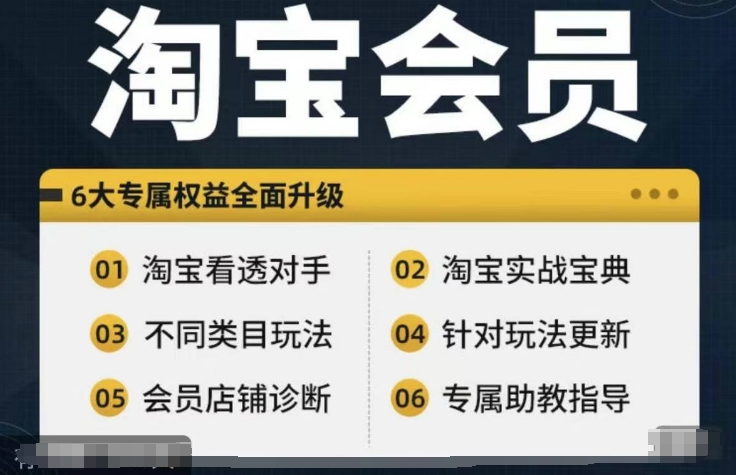 淘宝会员【淘宝网全部课程，深入分析敌人】，初中级到大神全系列实战演练秘笈-番茄副业网