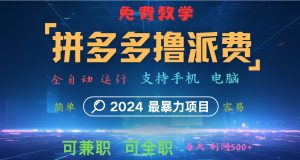 拼多多撸派费,2024最暴利的项目。软件全自动运行,日下1000单。每天利润500+,免费-番茄副业网