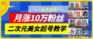 云水间二次元美女养号课堂教学，月涨10万粉，不判运送-番茄副业网