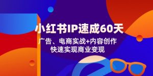 小红书的IP速学60天:广告宣传、电子商务实战演练 内容生产,顺利实现商业化变现-番茄副业网