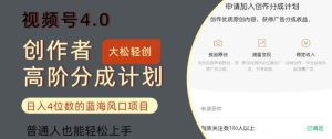 微信视频号4.0原创者高级分为方案，日入四位数的蓝海项目，平常人也可以快速上手-番茄副业网
