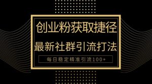 创业人近道,全新被动引流方式大曝光,完成100 精准引流方法-番茄副业网