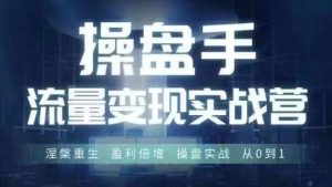操盘手流量实战变现营6月28-30号线下课,涅槃重生 盈利倍增 操盘实战 从0到1-番茄副业网
