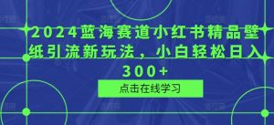 2024瀚海跑道小红书的精品壁纸引流方法新模式，新手轻轻松松日入300-番茄副业网