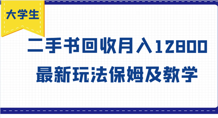 学生创业方向标，二手书回收月收入12800，全新游戏玩法家庭保姆及教学-番茄副业网