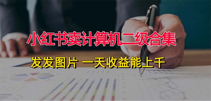 （12228期）小红书卖计算机二级合集，发发图片 一天收益能上千-番茄副业网