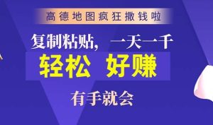 高德导航简易拷贝，实际操作两分钟即可有将近10块的盈利，日入多张-番茄副业网