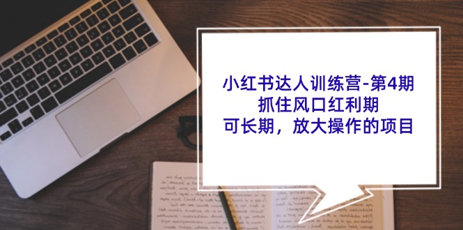 小红书达人夏令营第4期：把握住出风口风口期，可长期，变大实际操作项目-番茄副业网