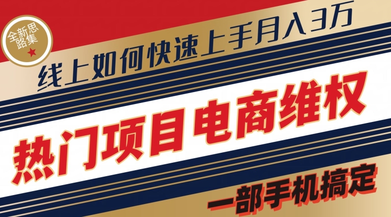 热门产品电子商务法律维权全新升级构思集，一部手机解决【仅揭密】-番茄副业网
