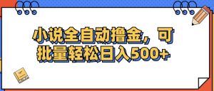 （12244期）小说全自动撸金，可批量日入500+-番茄副业网