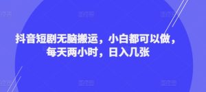 抖音短剧无脑搬运,小白都可以做,每天两小时,日入几张-番茄副业网