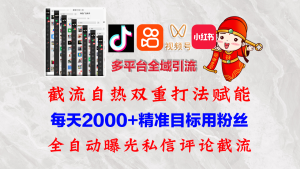 （12559期）快手，抖音，小红书，视频号多平台全自动引流获客系统 精准全域引流，…-番茄副业网