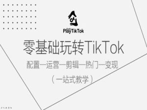 零基础玩转TikTok，配置一运营一剪辑一热门一变现，一站式教学-番茄副业网