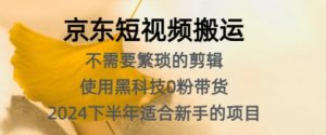 京东短视频搬运，不需要繁琐的剪辑，使用黑科技0粉带货，2024下半年新手适合的项目-番茄副业网