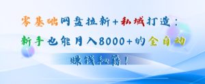 零基础网盘拉新+私域引流:新手也能月入50000+的全自动赚钱秘籍!-番茄副业网