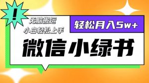 （12500期）微信小绿书8.0，无脑搬运，轻松月入5w+-番茄副业网
