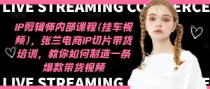 IP剪辑师内部课程(挂车视频)(更新09月),张兰电商IP切片带货培训,教你如何制造一条爆款带货视频-番茄副业网