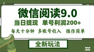 （12575期）微信阅读9.0新玩法，每天十分钟，单号利润200+，简单0成本，当日就能提…-番茄副业网