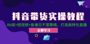 （12543期）抖音带货实操教程！Ab链+短视频+鱼塘日不落策略，打造高转化直播-番茄副业网