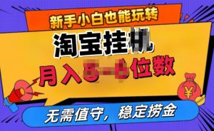 淘宝网无人直播挂JI，不用值班，平稳捞钱-番茄副业网