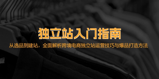 （12882期）自建站新手入门手册：从选款到建网站，深度剖析跨境电子商务独立站运营技巧与爆款…-番茄副业网
