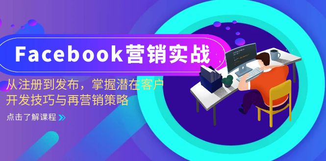 （13081期）Facebook-营销创新：从注册到公布，把握潜在用户开发设计技巧与再营销战略-番茄副业网