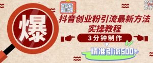 轻松制作创业类视频，一天被动加精准创业粉500+【揭秘】-番茄副业网