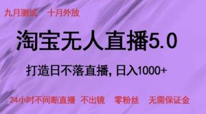 淘宝网无人直播5.0,打造出日未落直播间,24小时不间断直播间 不出境 零粉丝们 不用担保金-番茄副业网
