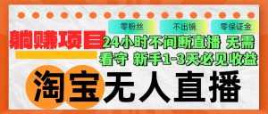 (12889期)淘宝网无人直播3.0,不违规防封号,轻轻松松月入3W ,持续稳定-番茄副业网
