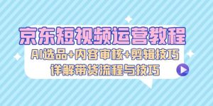 京东短视频运营教程:AI选品+内容审核+剪辑技巧,详解带货流程与技巧-番茄副业网