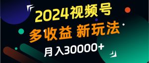 2024视频号多收益的新玩法，月入3w+，新手小白都能简单上手！-番茄副业网