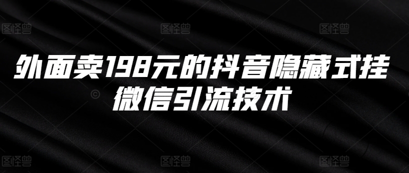 外边卖198块的抖音隐藏式挂微信加粉技术性-番茄副业网