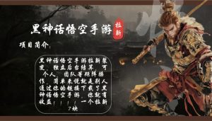 （12886期）黑神话悟空手游游戏引流，轻轻松松日入1k ！单独引流7块，市场空缺！-番茄副业网